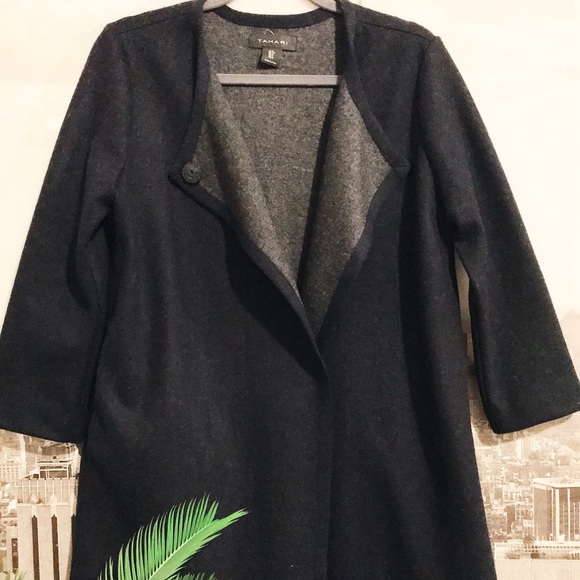 (SOLD ) TAHARI Open Front Coat NEW - Picture 2 of 6